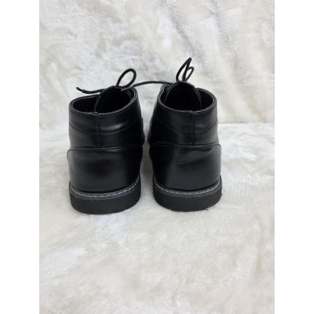 London Fog Mens‎ Black Chukka Boots Memory Foam Lace Up Ankle Boots Size 10